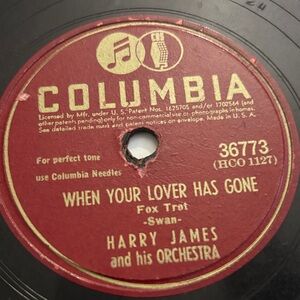 Harry James When Your Lover Has Gone & I’m Confessin VTG vinyl